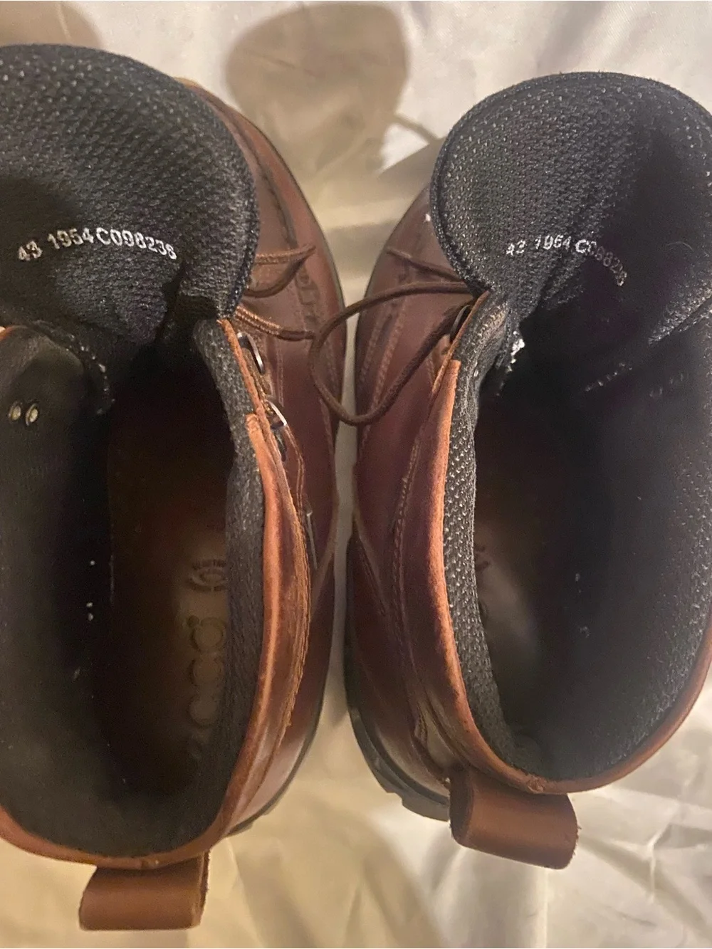 ECCO Men's Brown Leather Hiking Boots Gortex Waterproof